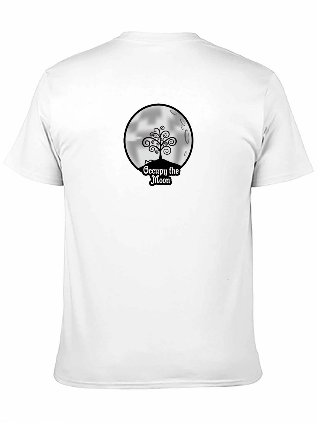 Occupy the Moon Graphic Tee - Black Cotton Blend