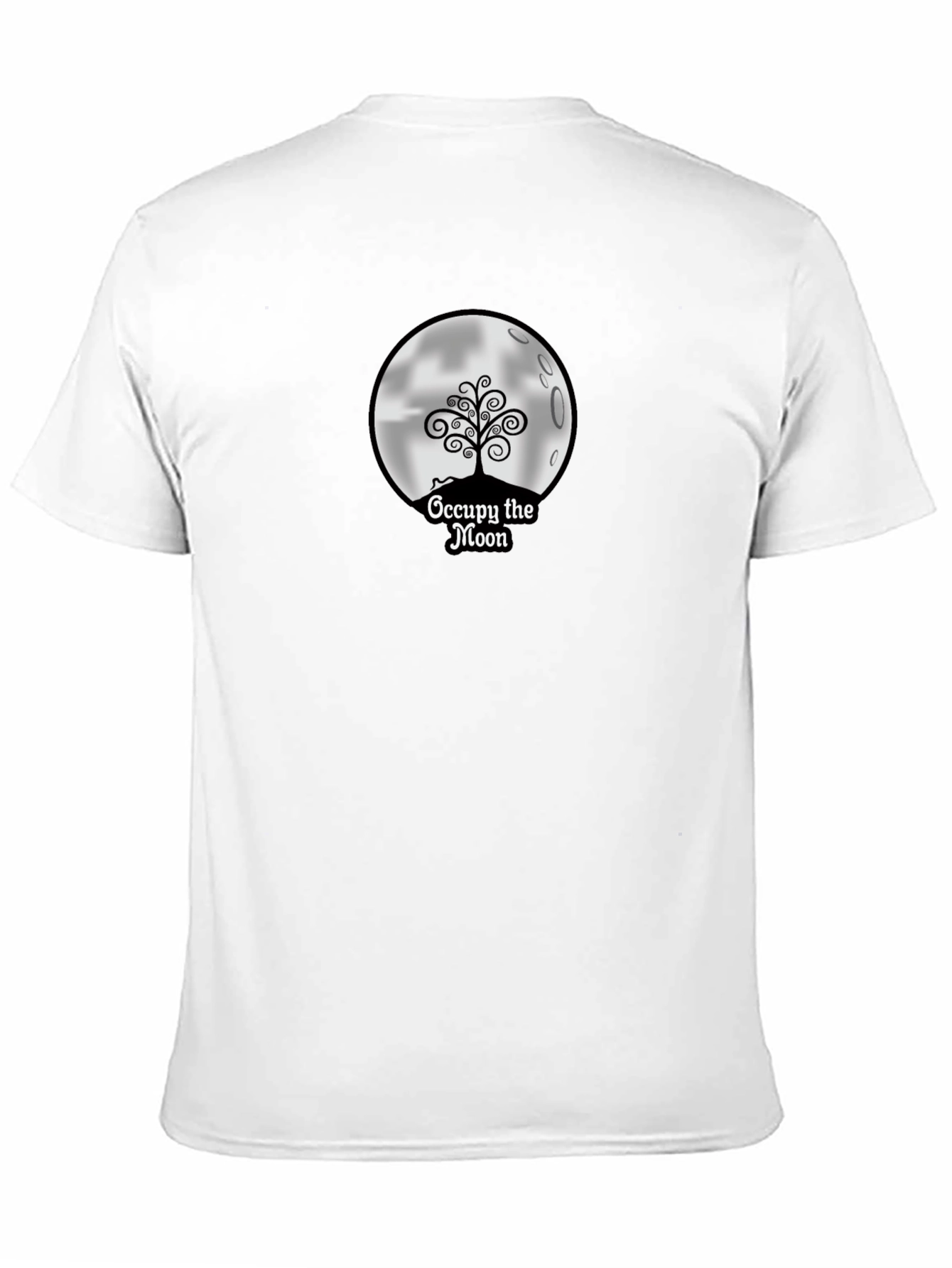 Occupy the Moon Graphic Tee - Black Cotton Blend
