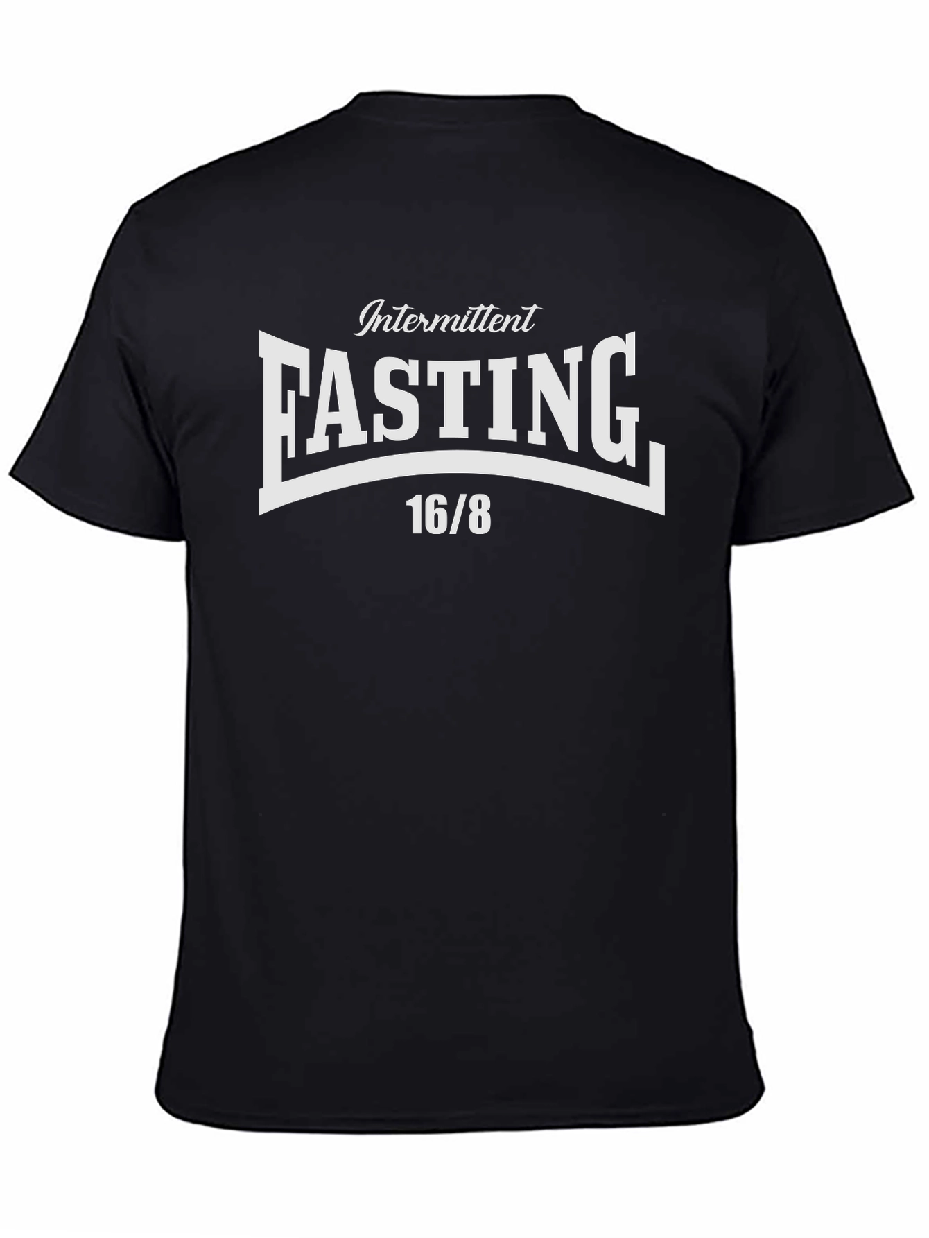 Intermittent Fasting 16/8 Graphic Tee - Black