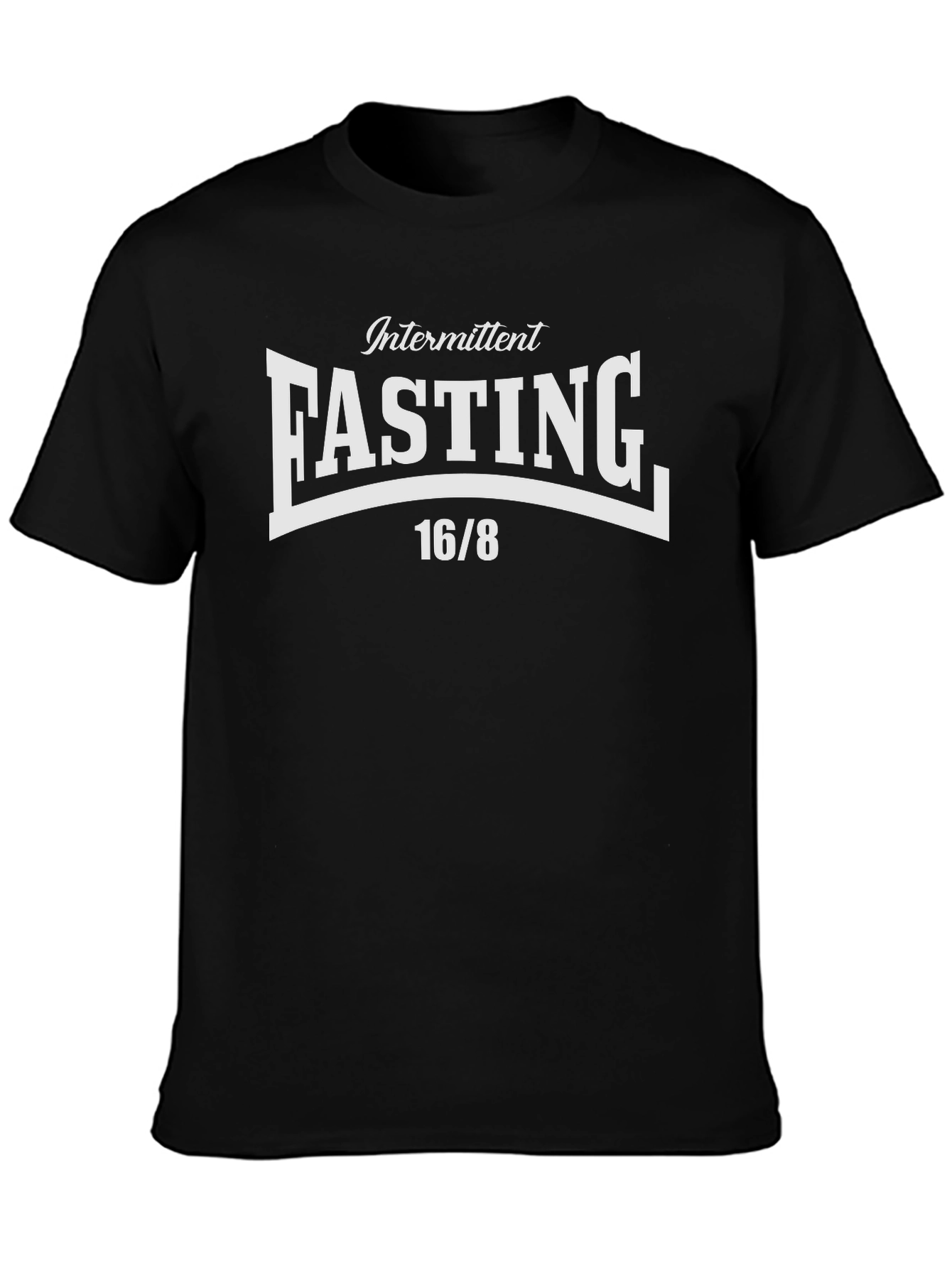 Intermittent Fasting 16/8 Graphic Tee - Black