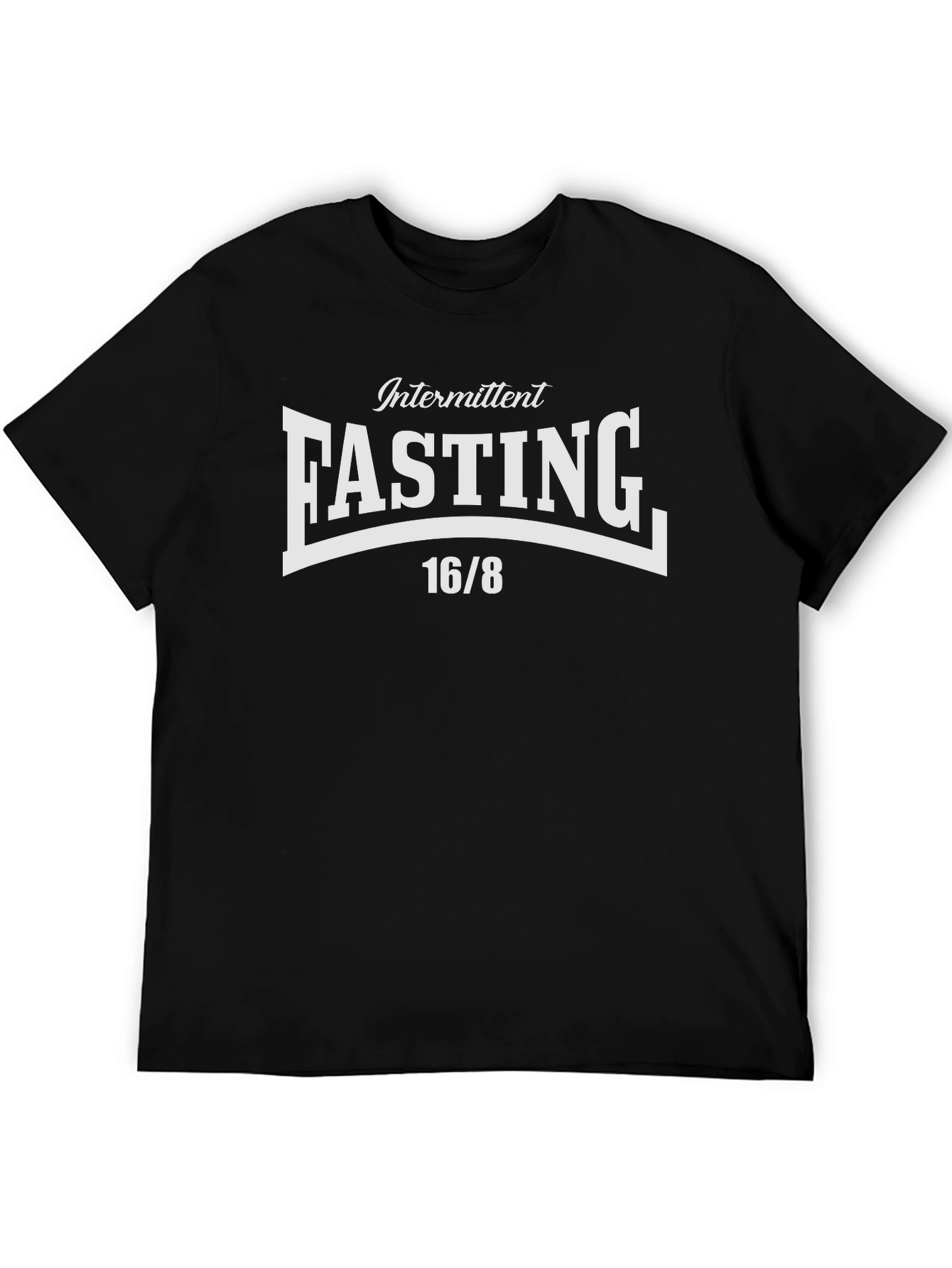 Intermittent Fasting 16/8 Graphic Tee - Black