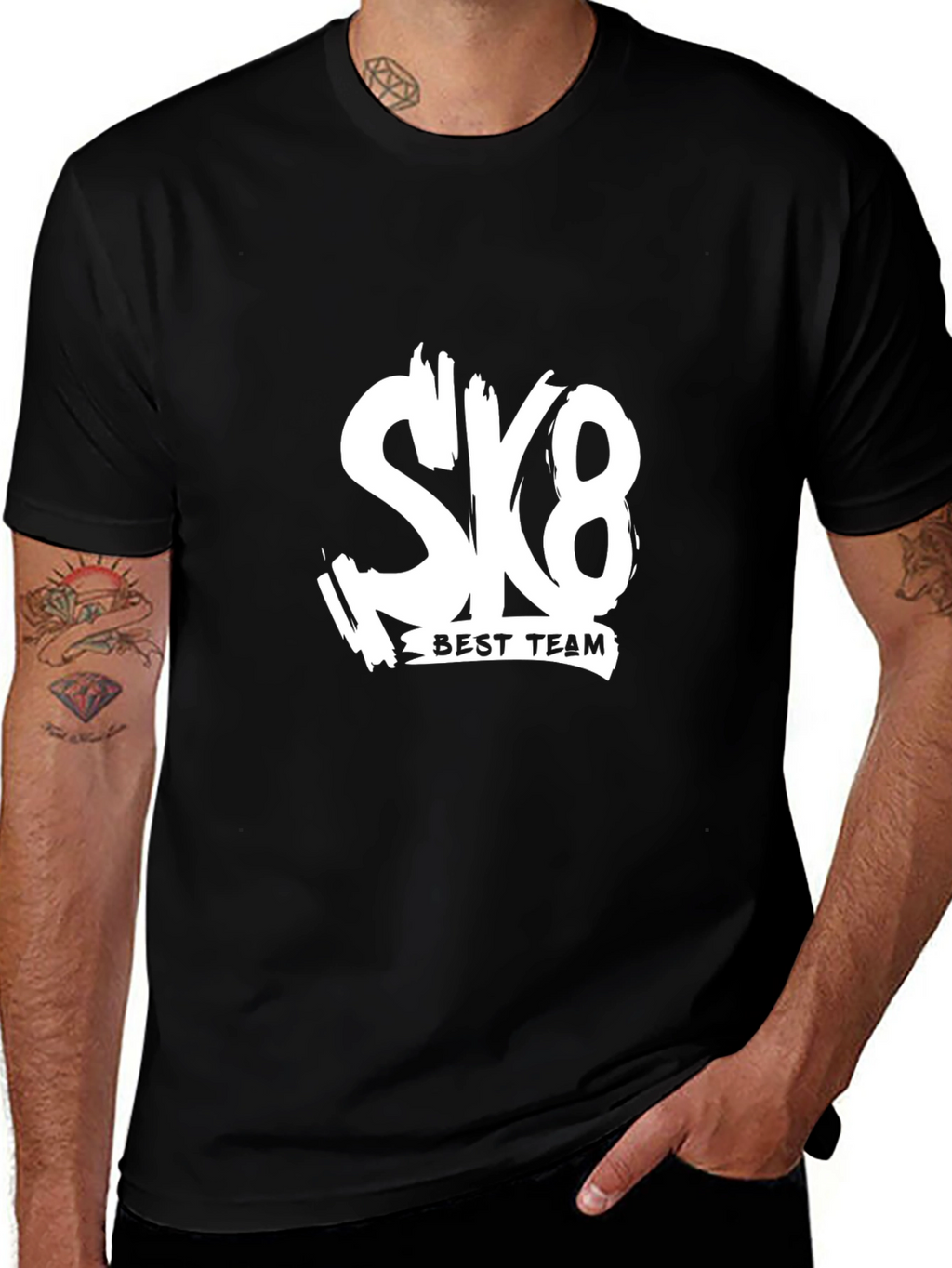 SK8 Best Team Black T-Shirt