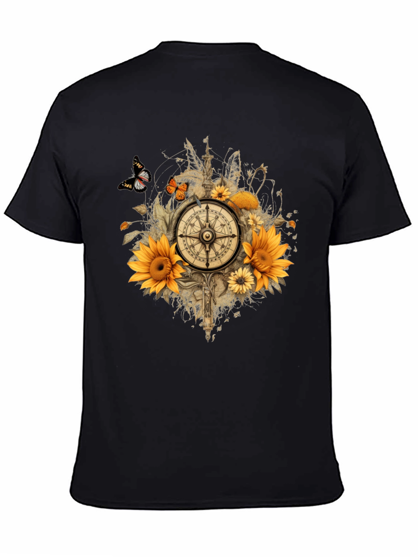 Sunflower Compass Graphic Tee