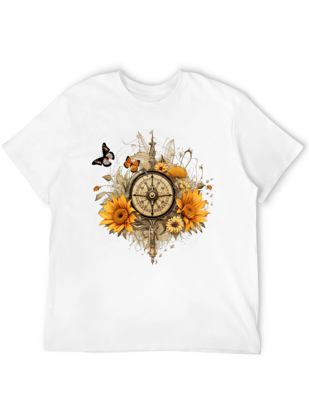 Sunflower Compass Graphic Tee