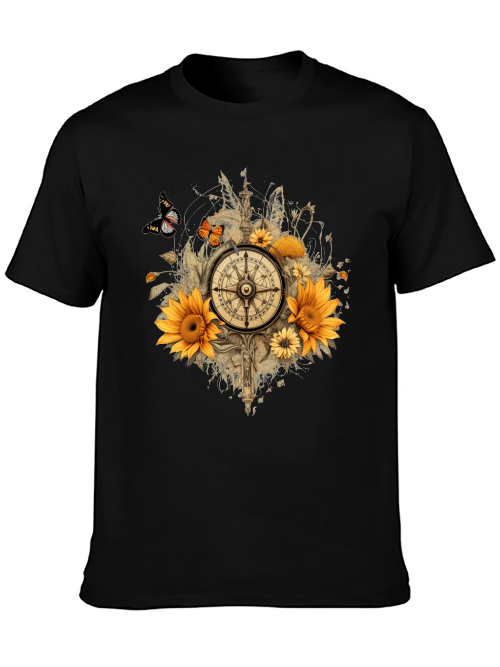 Sunflower Compass Graphic Tee