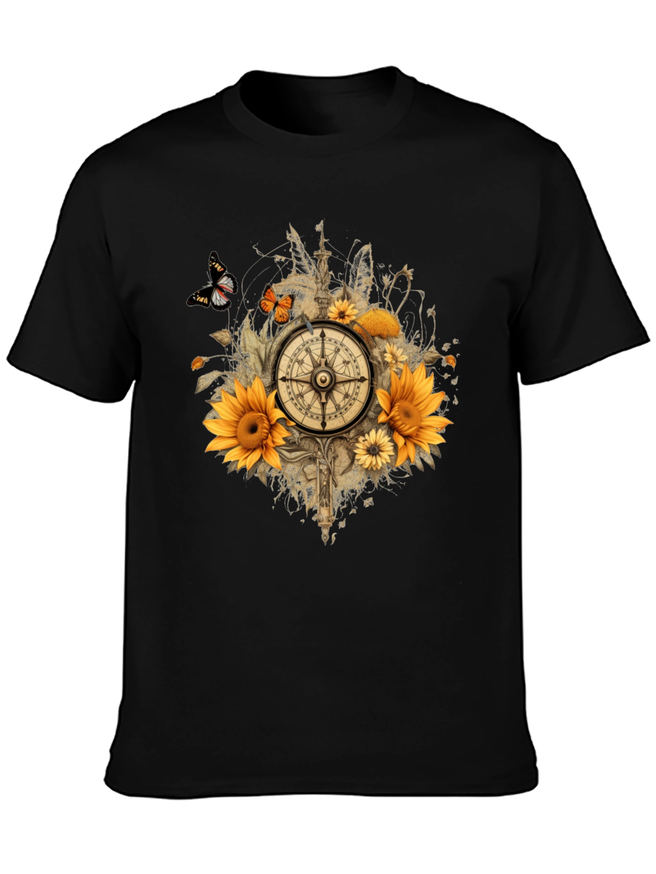 Sunflower Compass Graphic Tee