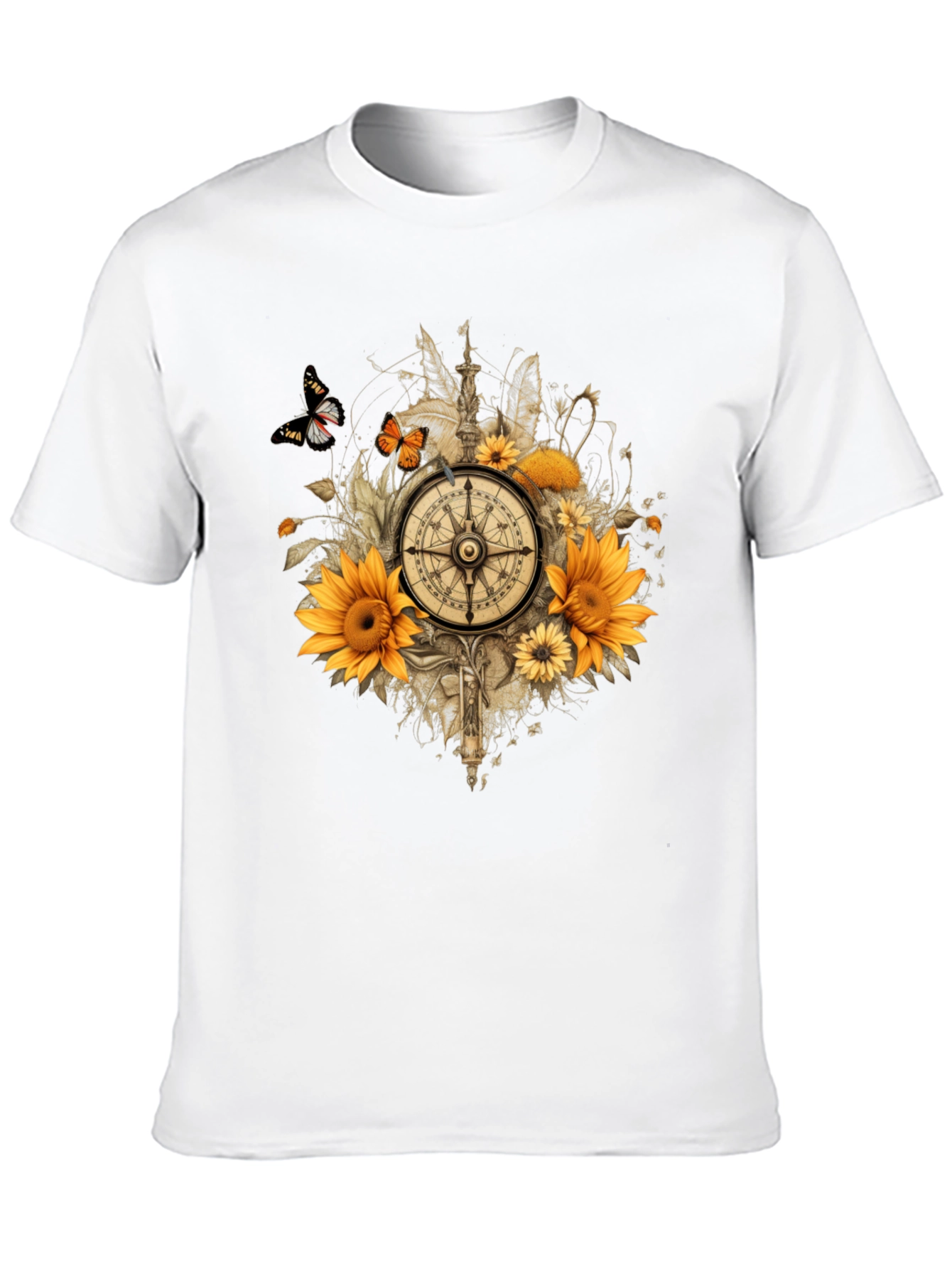 Sunflower Compass Graphic Tee