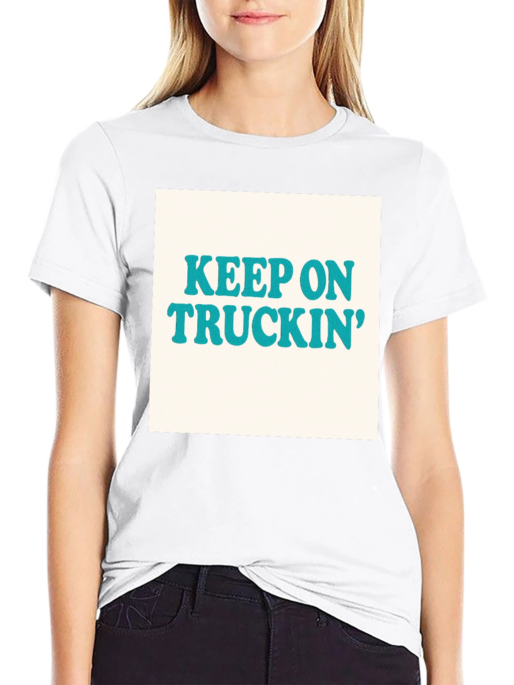 Keep On Truckin Retro T-Shirt - Black