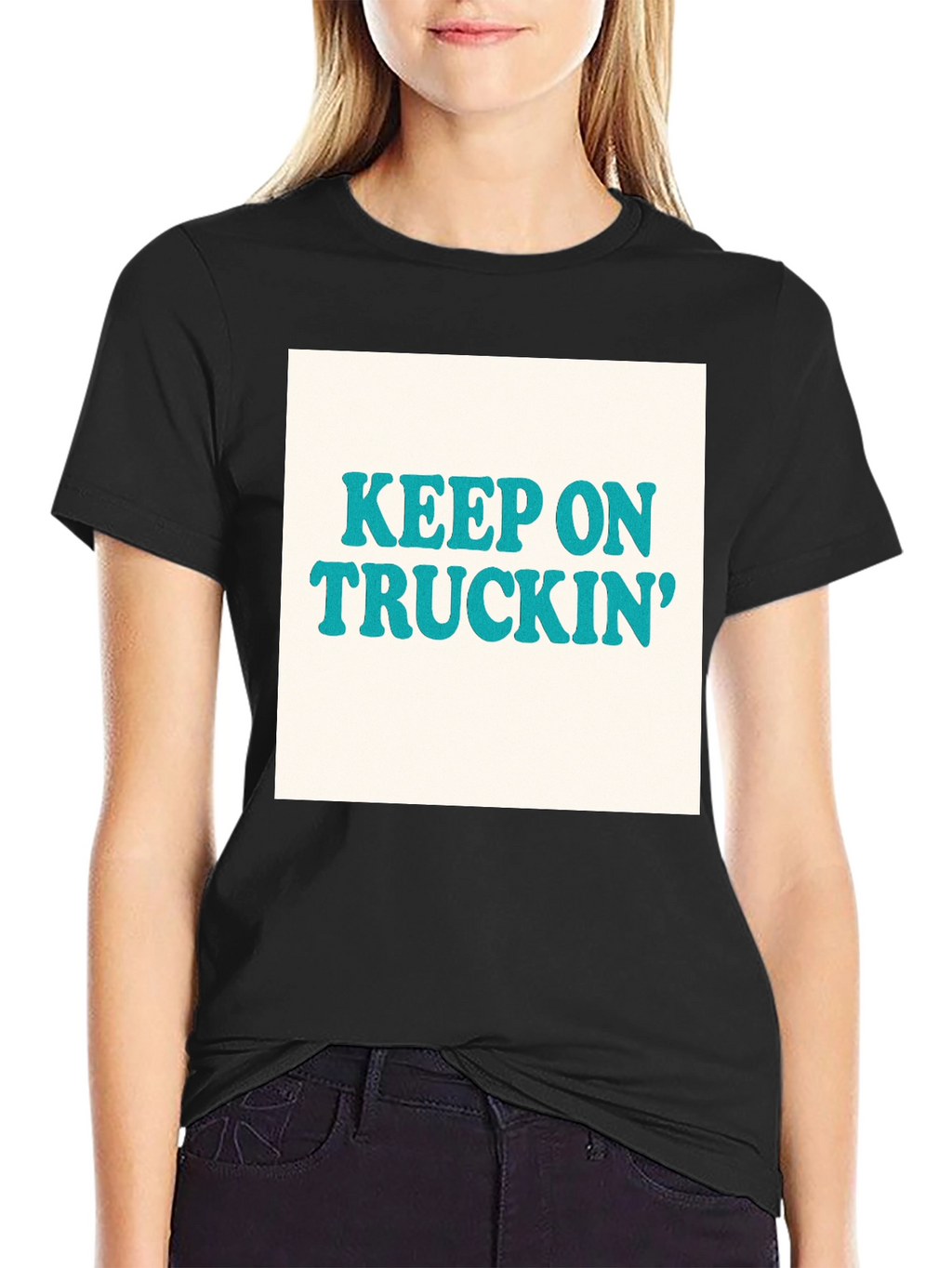 Keep On Truckin Retro T-Shirt - Black