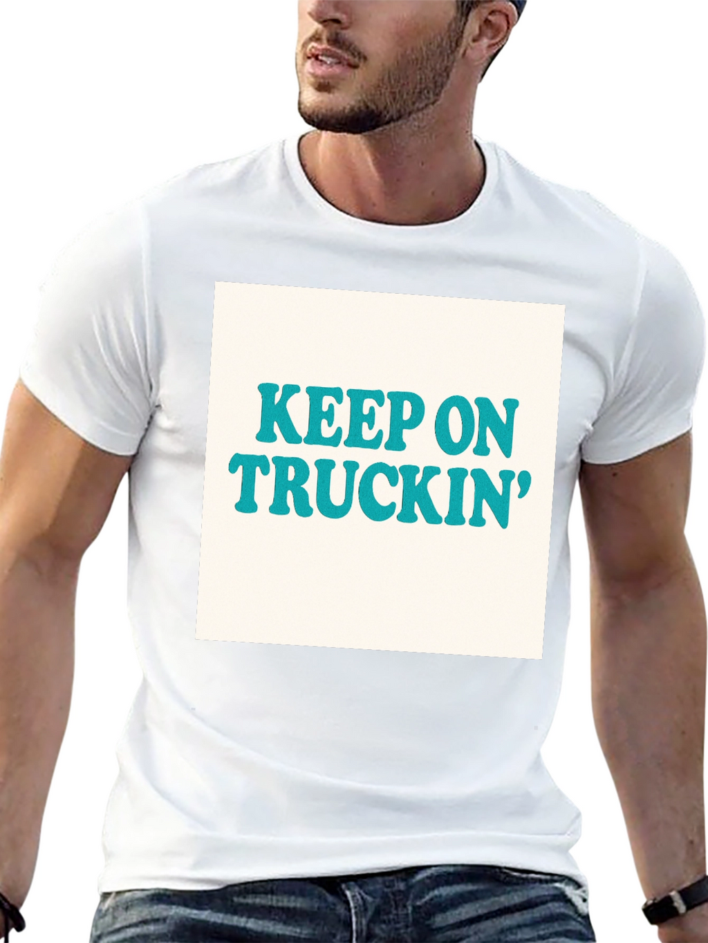 Keep On Truckin Retro T-Shirt - Black