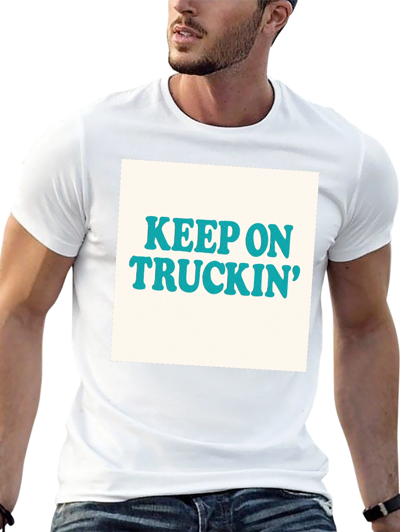 Keep On Truckin Retro T-Shirt - Black