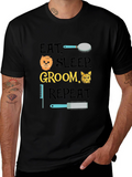 Eat Sleep Groom Repeat T-Shirt - Dog Lover Apparel
