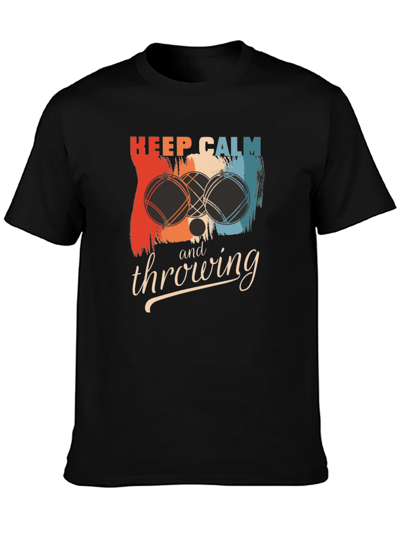 Keep Calm & Throwing T-Shirt - Bocce Ball Graphic Tee