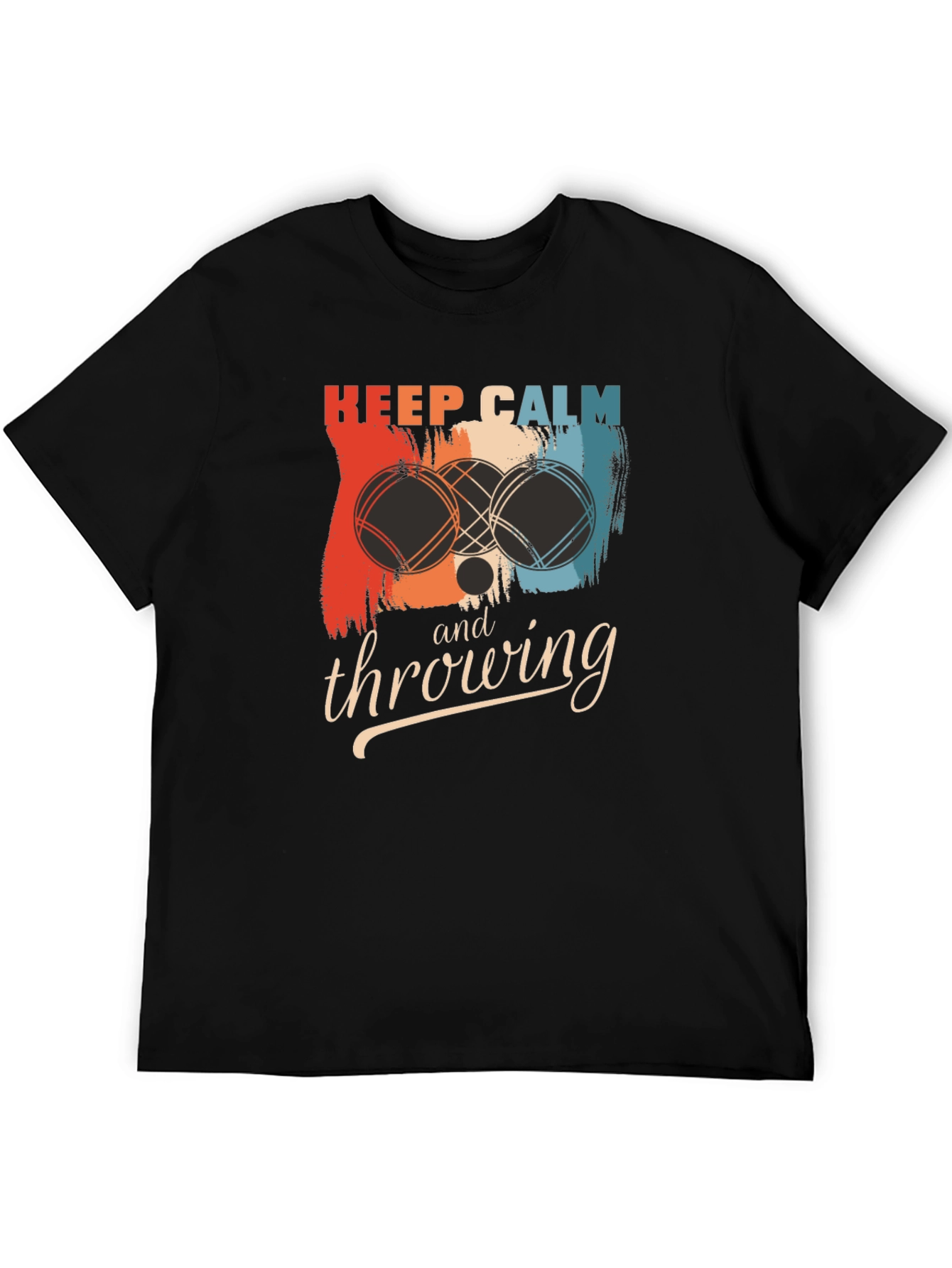 Keep Calm & Throwing T-Shirt - Bocce Ball Graphic Tee