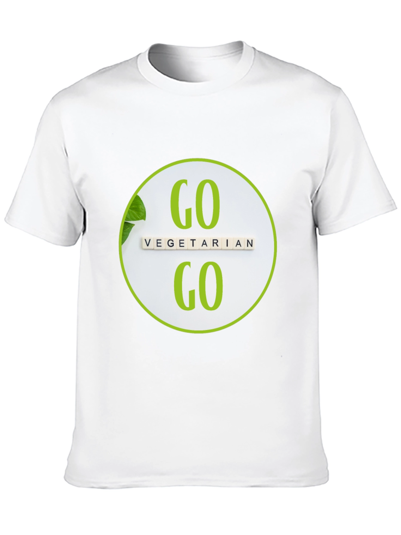 Go Vegetarian T-Shirt: Black Vegan Tee
