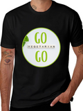 Go Vegetarian T-Shirt: Black Vegan Tee