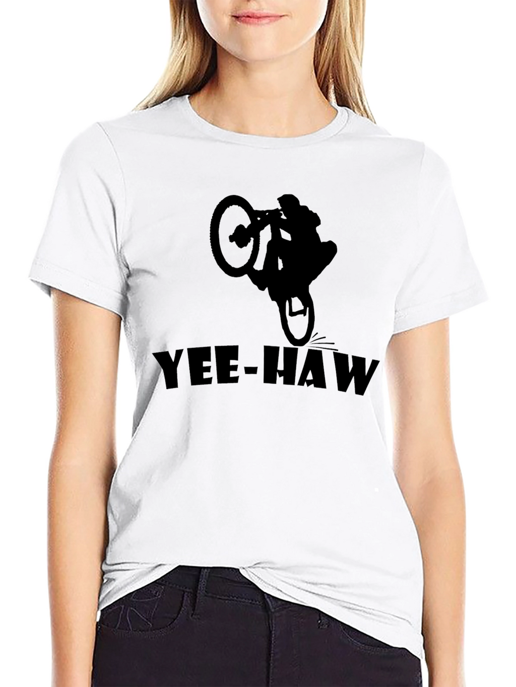 Yee-Haw Biker T-Shirt | Black Graphic Tee