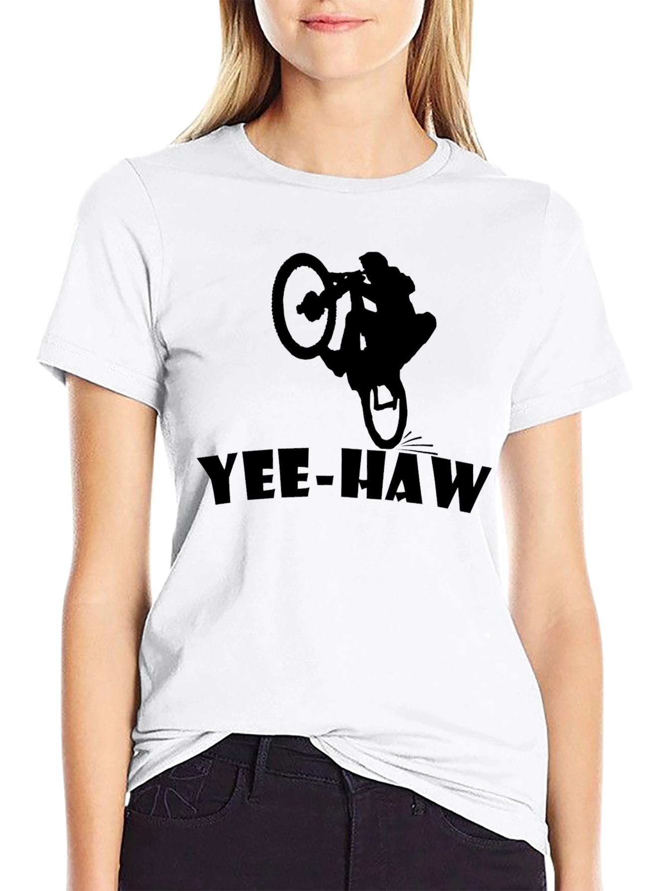 Yee-Haw Biker T-Shirt | Black Graphic Tee