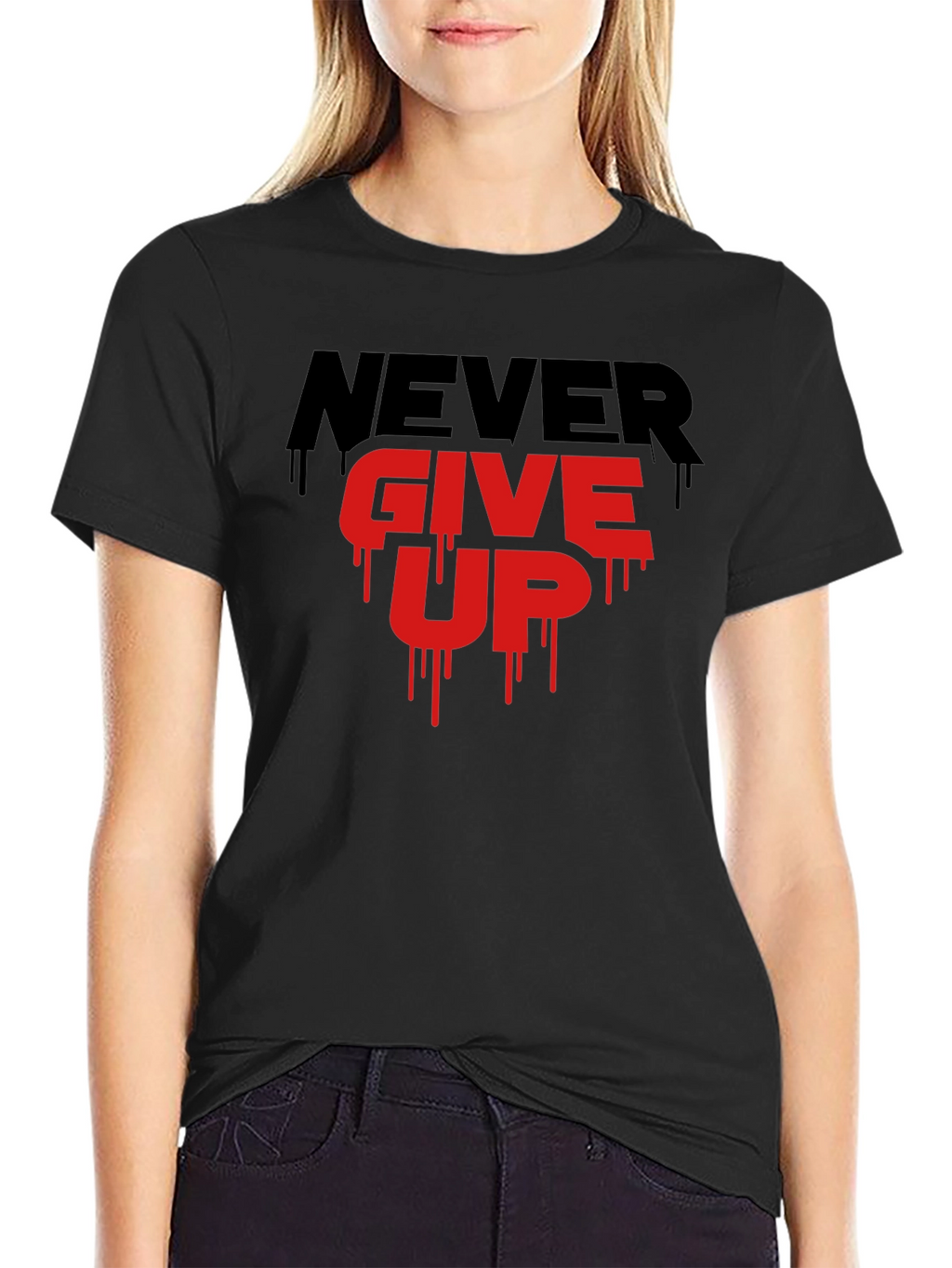 Motivational Never Give Up Graphic T-Shirt