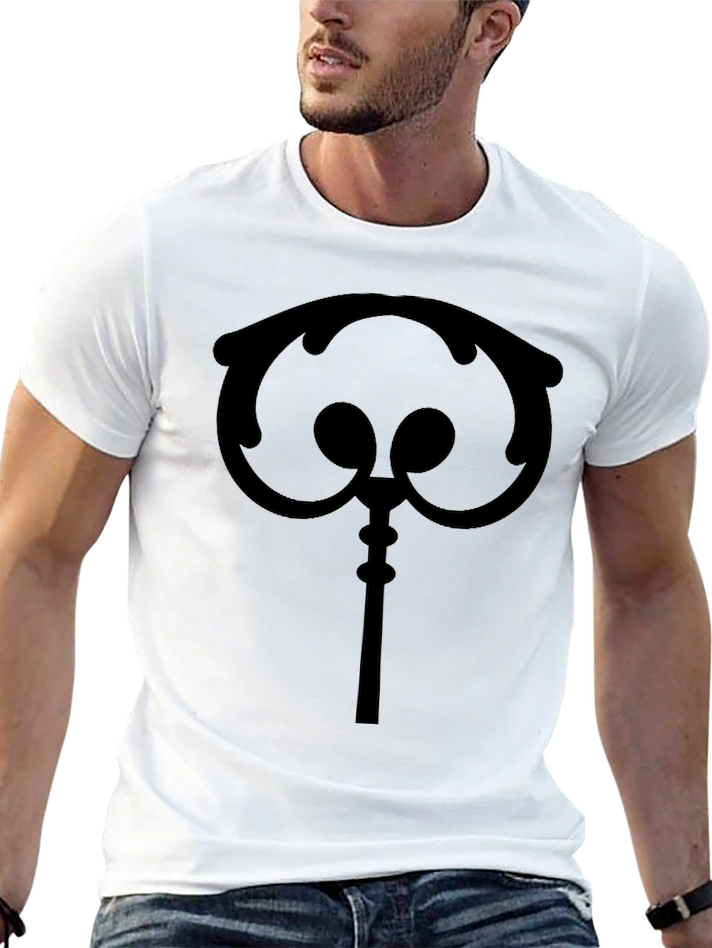 Black Key Design T-Shirt - Stylish & Unique