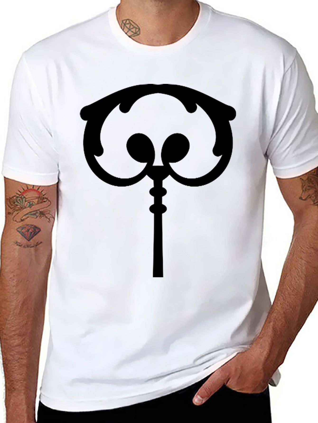 Black Key Design T-Shirt - Stylish & Unique