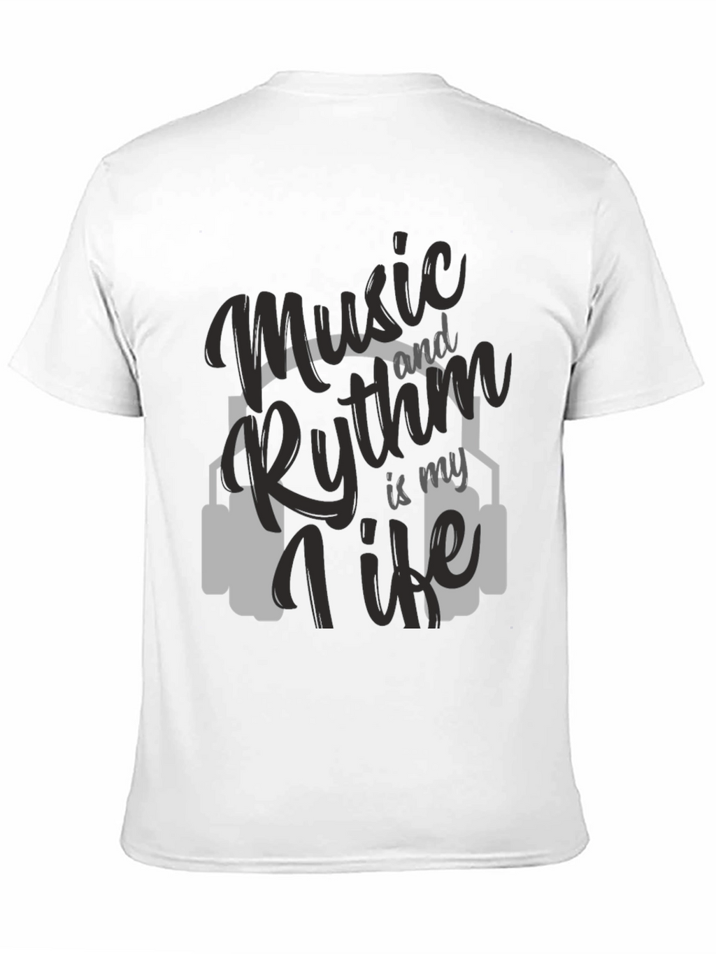 Music & Rhythm T-Shirt - Black Crew Neck Tee