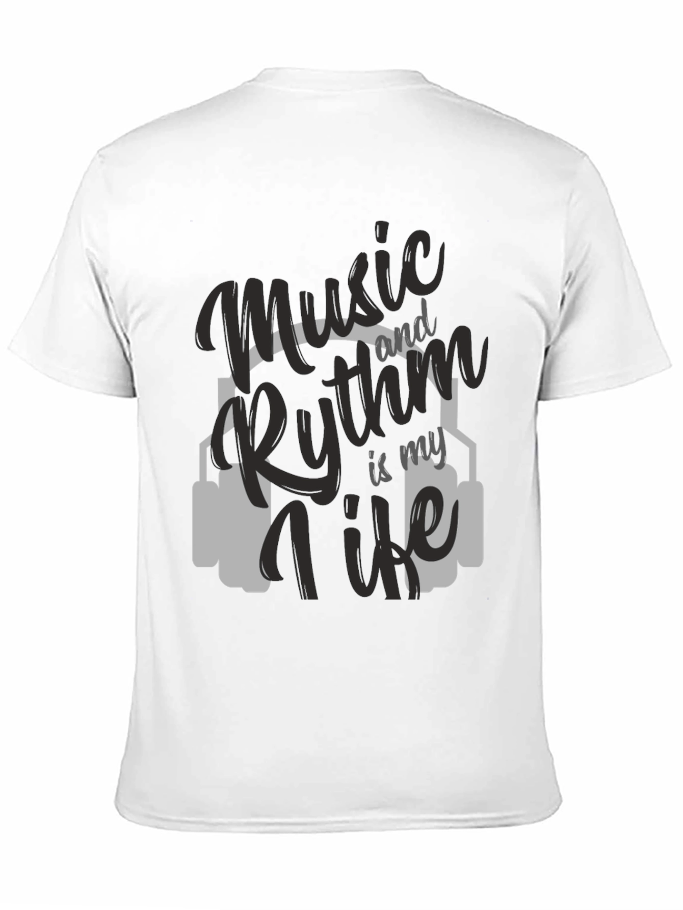 Music & Rhythm T-Shirt - Black Crew Neck Tee