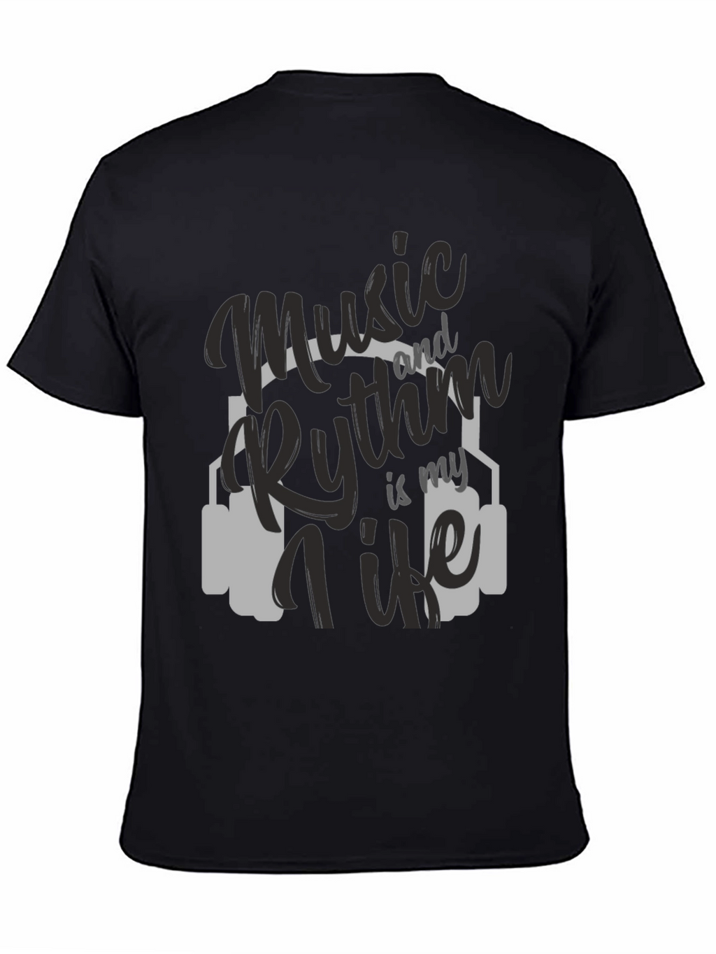 Music & Rhythm T-Shirt - Black Crew Neck Tee