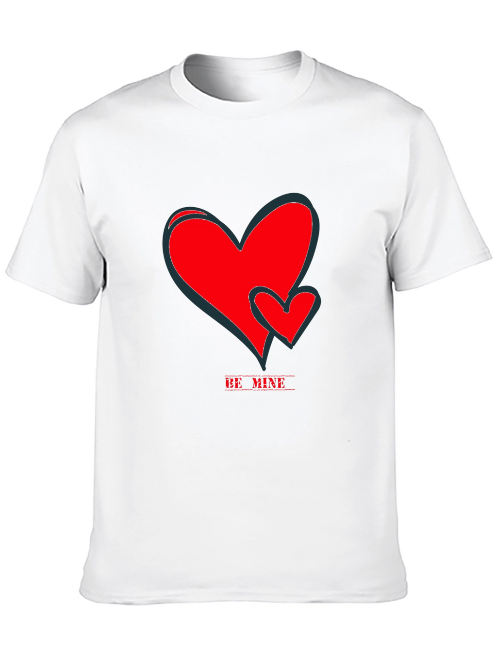 Be Mine Heart Valentines Day Graphic Tee