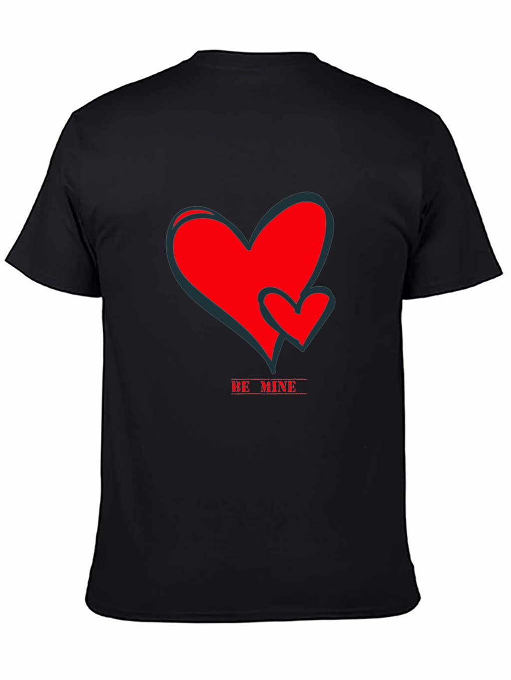 Be Mine Heart Valentines Day Graphic Tee