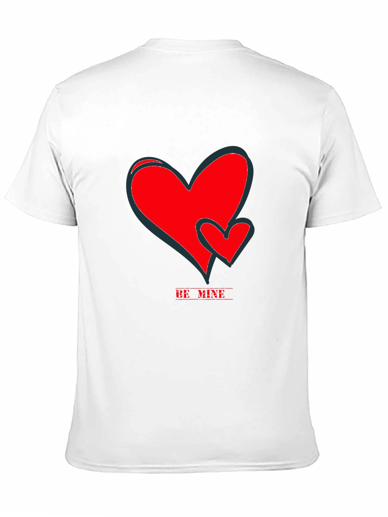 Be Mine Heart Valentines Day Graphic Tee