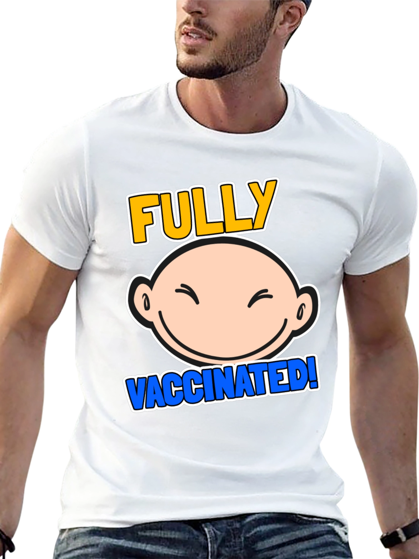 Fully Vaccinated Cartoon Graphic Tee