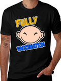 Fully Vaccinated Cartoon Graphic Tee