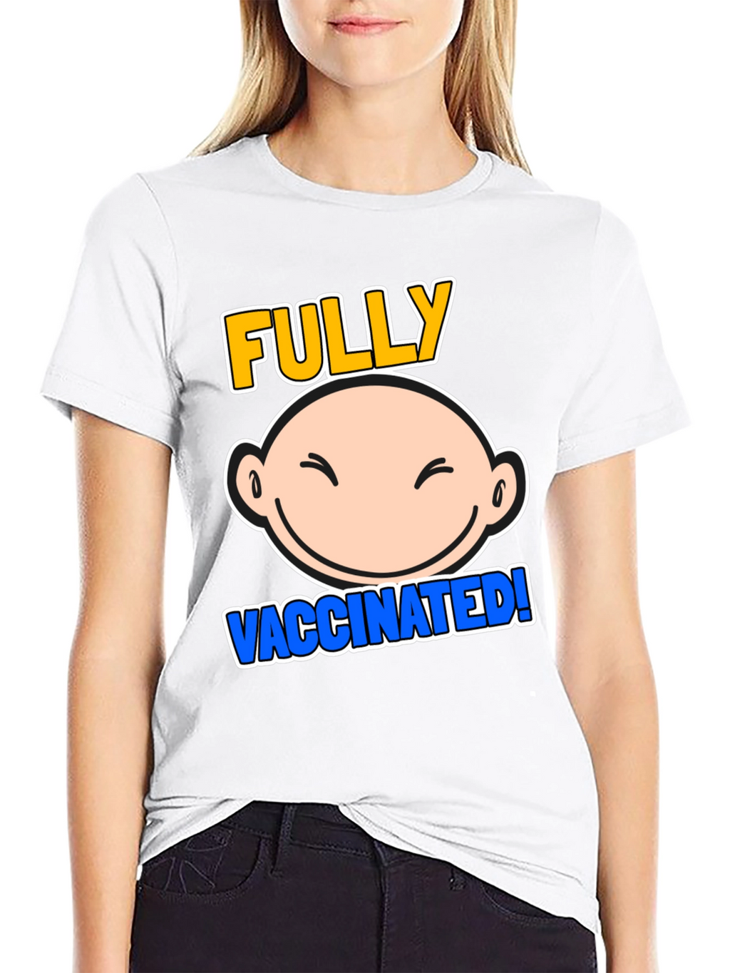 Fully Vaccinated Cartoon Graphic Tee