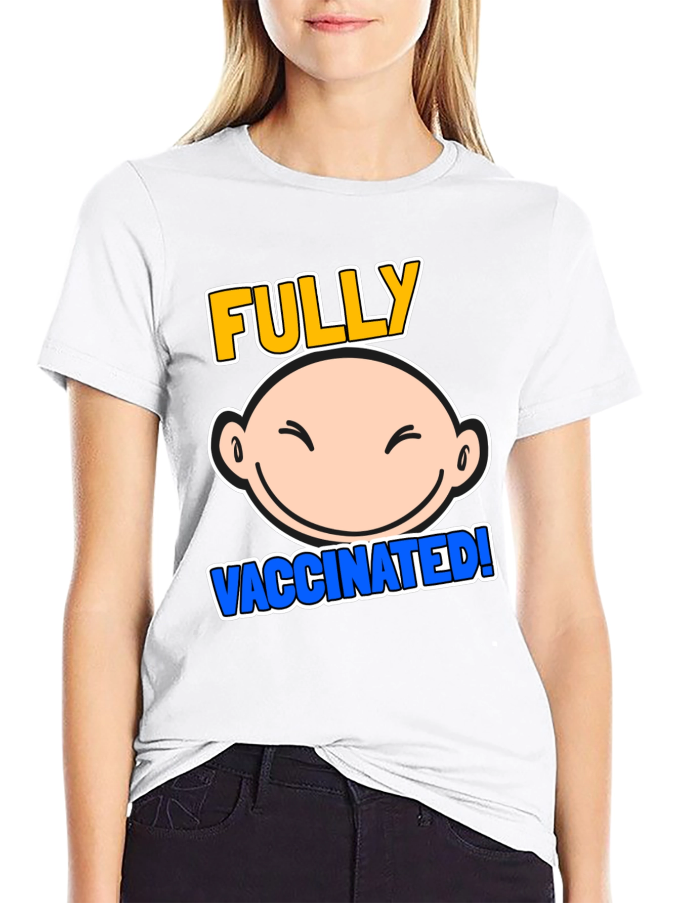 Fully Vaccinated Cartoon Graphic Tee