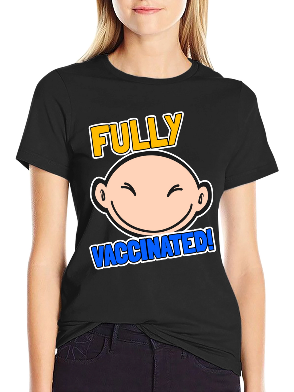 Fully Vaccinated Cartoon Graphic Tee
