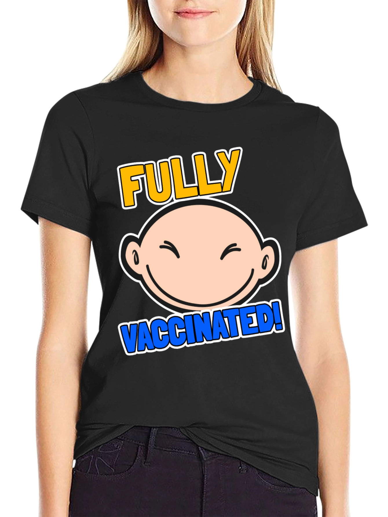 Fully Vaccinated Cartoon Graphic Tee