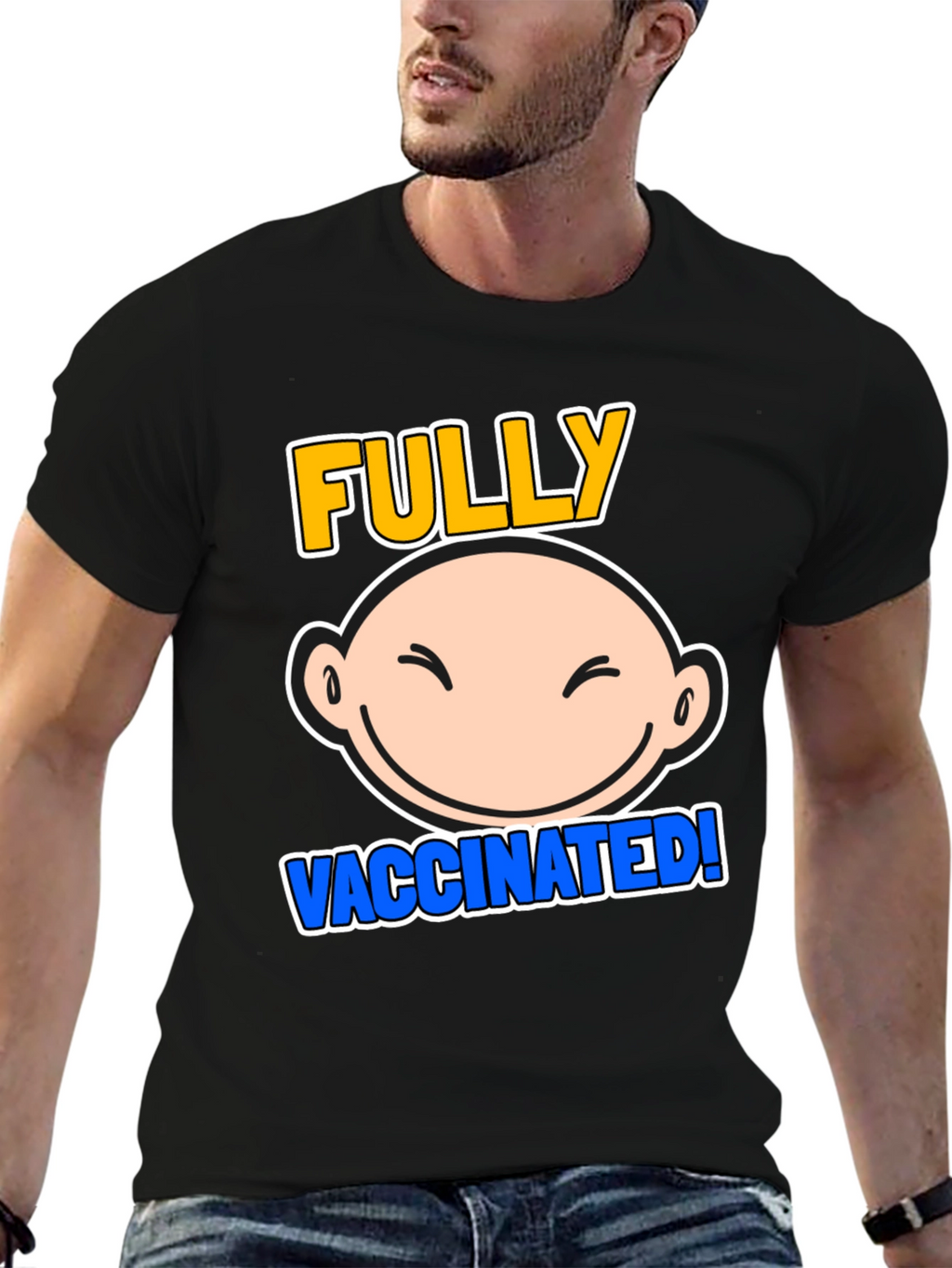 Fully Vaccinated Cartoon Graphic Tee