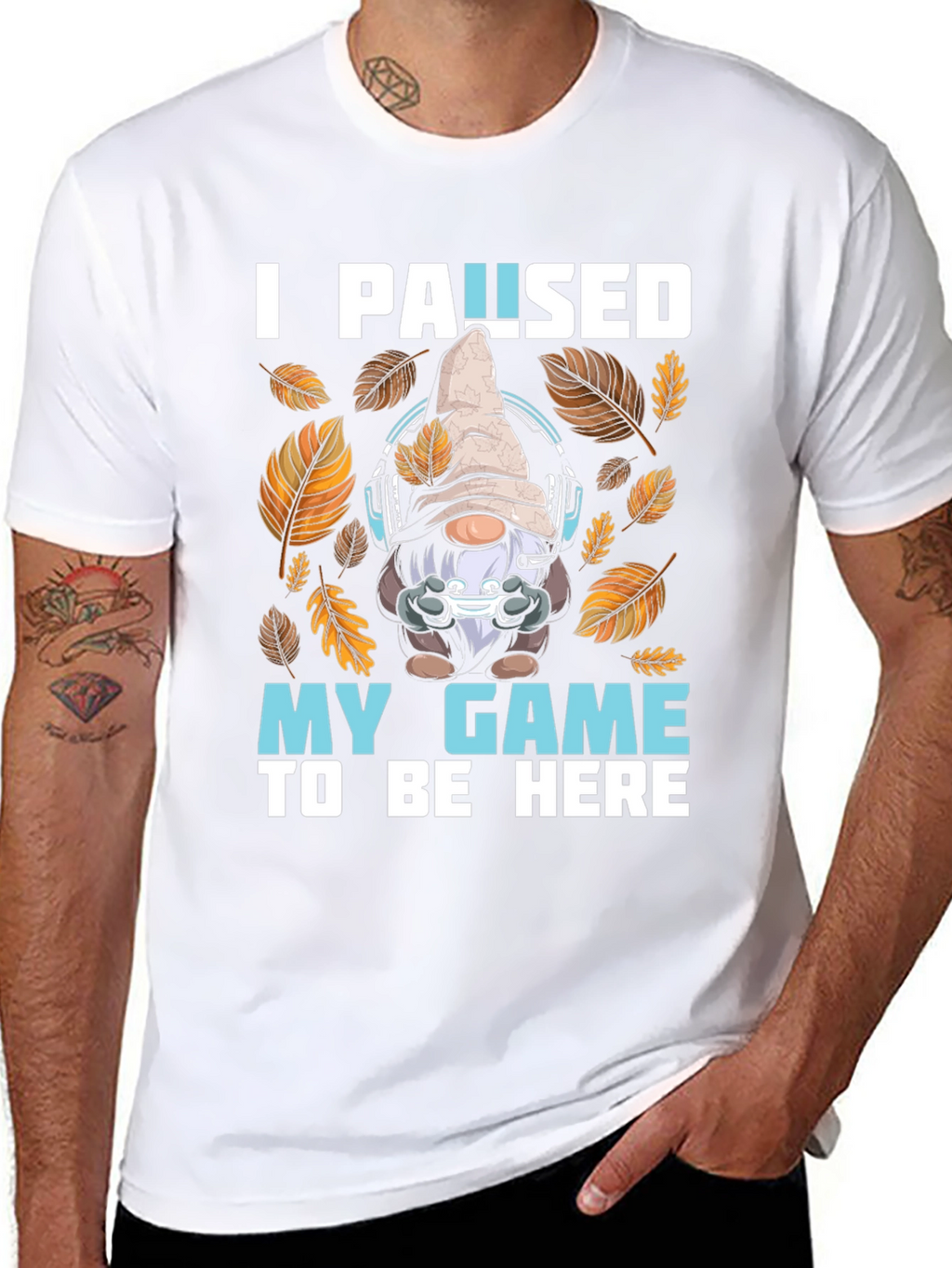 Gamer Gnome T-Shirt - I Paused My Game