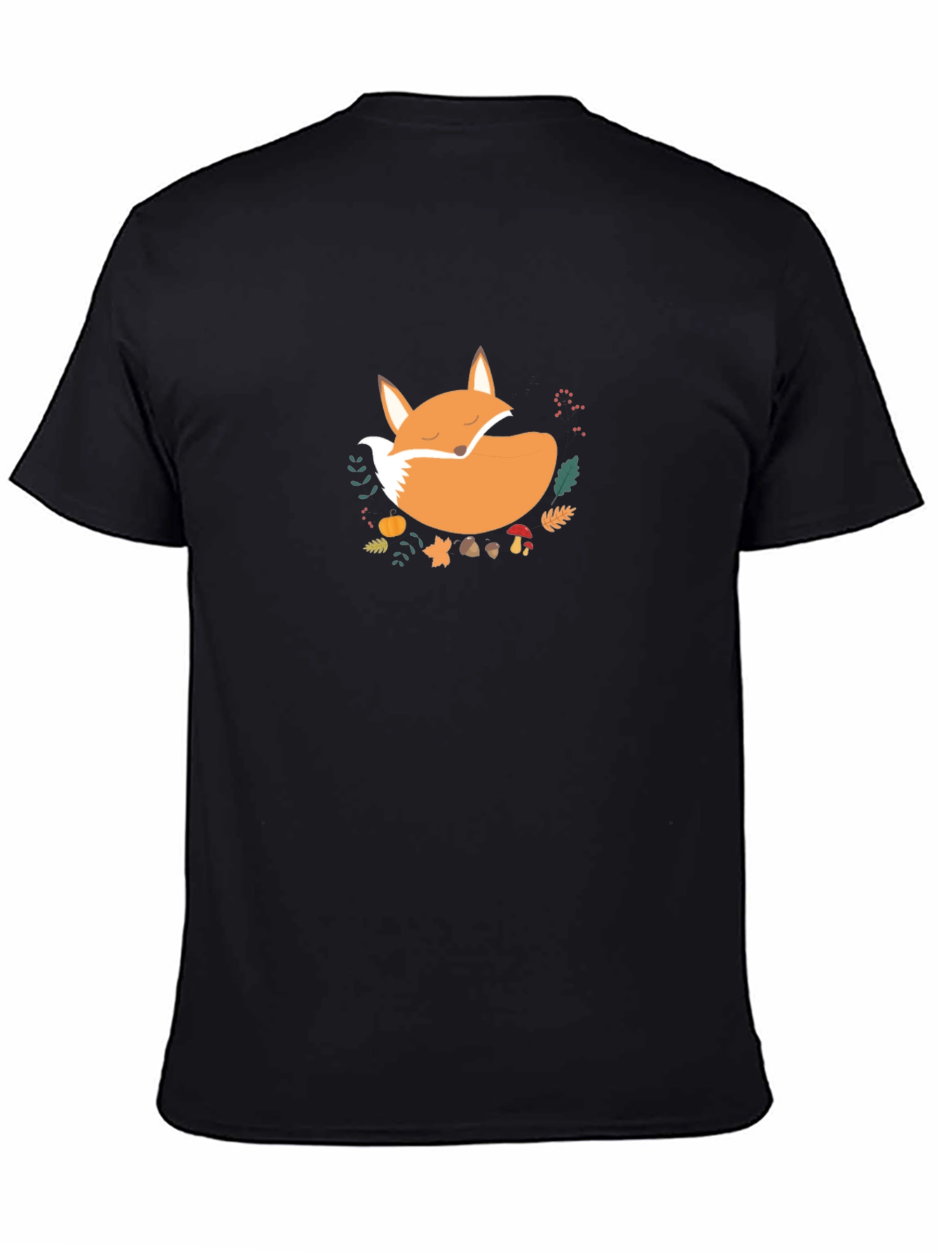 Cozy Fox Graphic Tee - Unisex Black T-Shirt