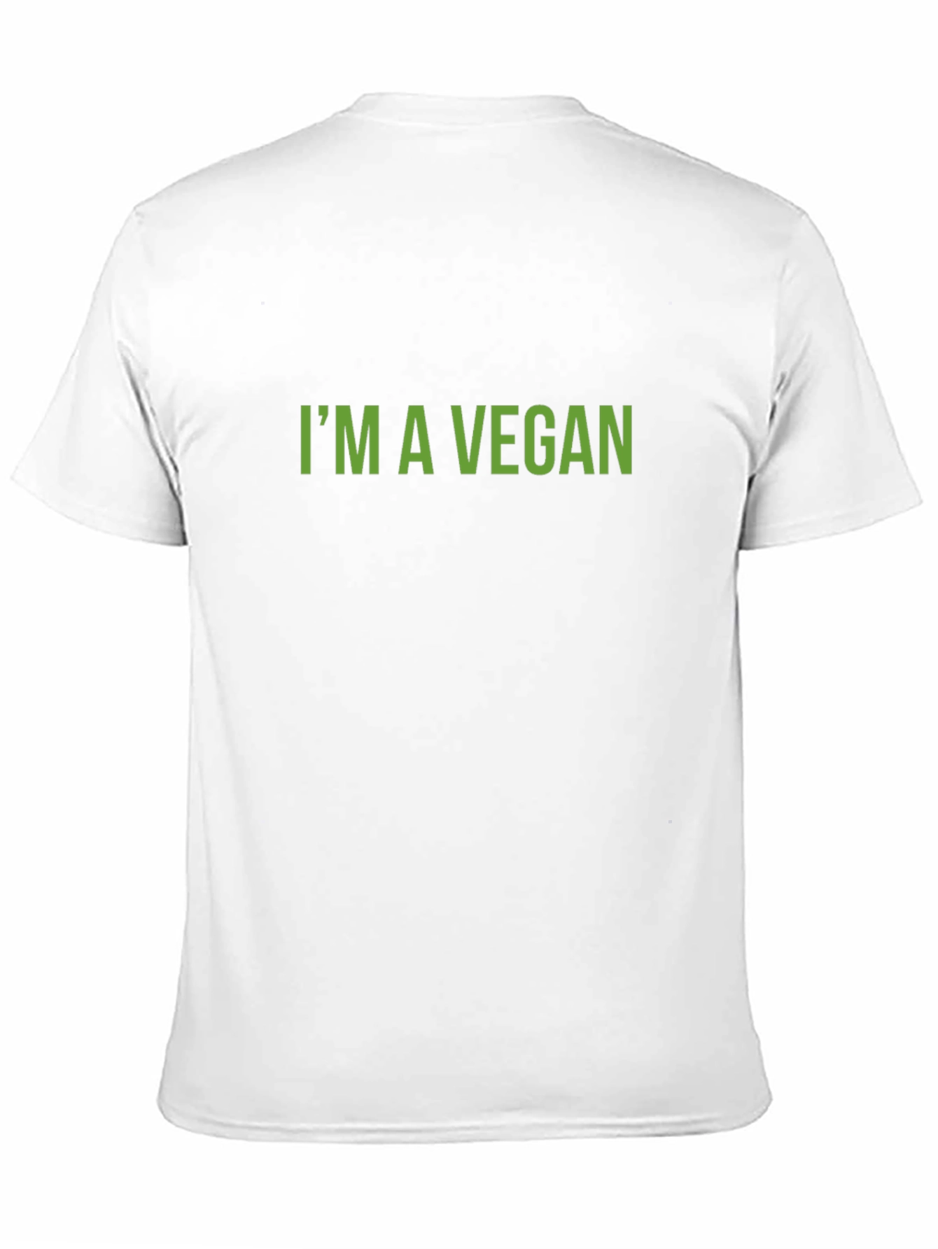 Vegan Statement T-Shirt - Green Text on Black