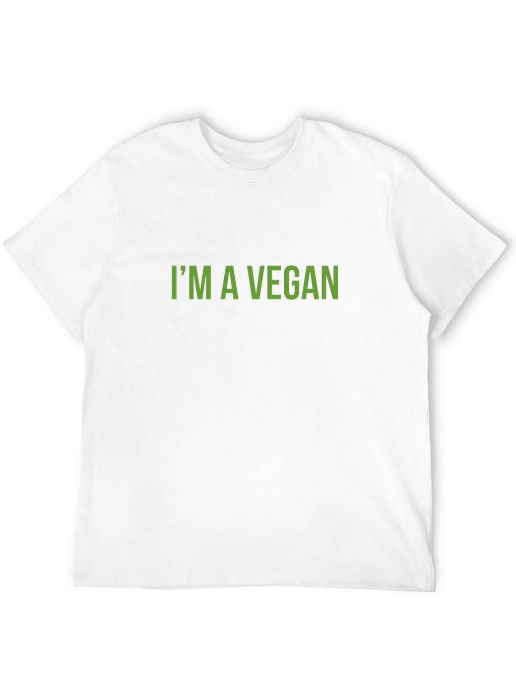 Vegan Statement T-Shirt - Green Text on Black