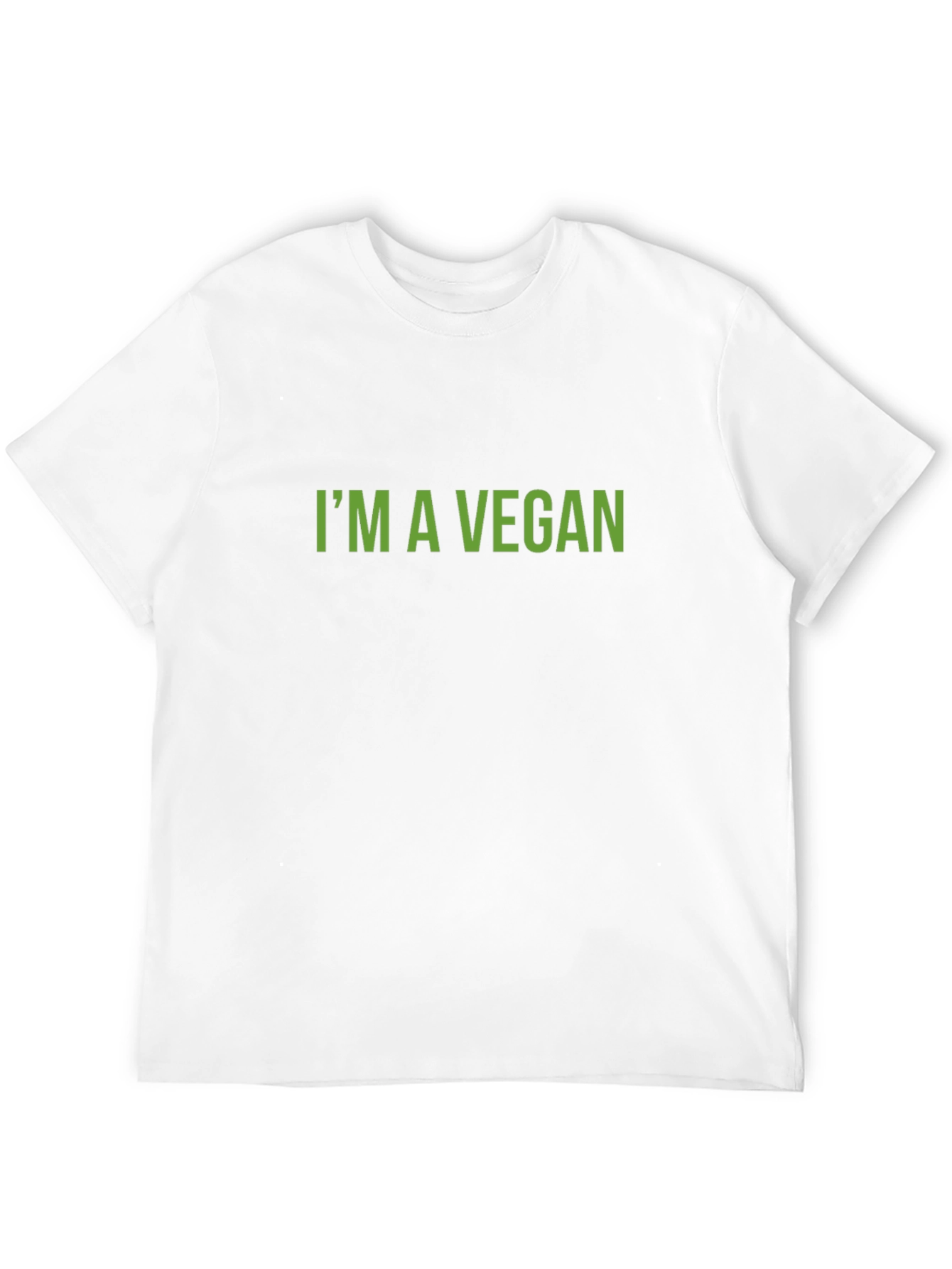 Vegan Statement T-Shirt - Green Text on Black