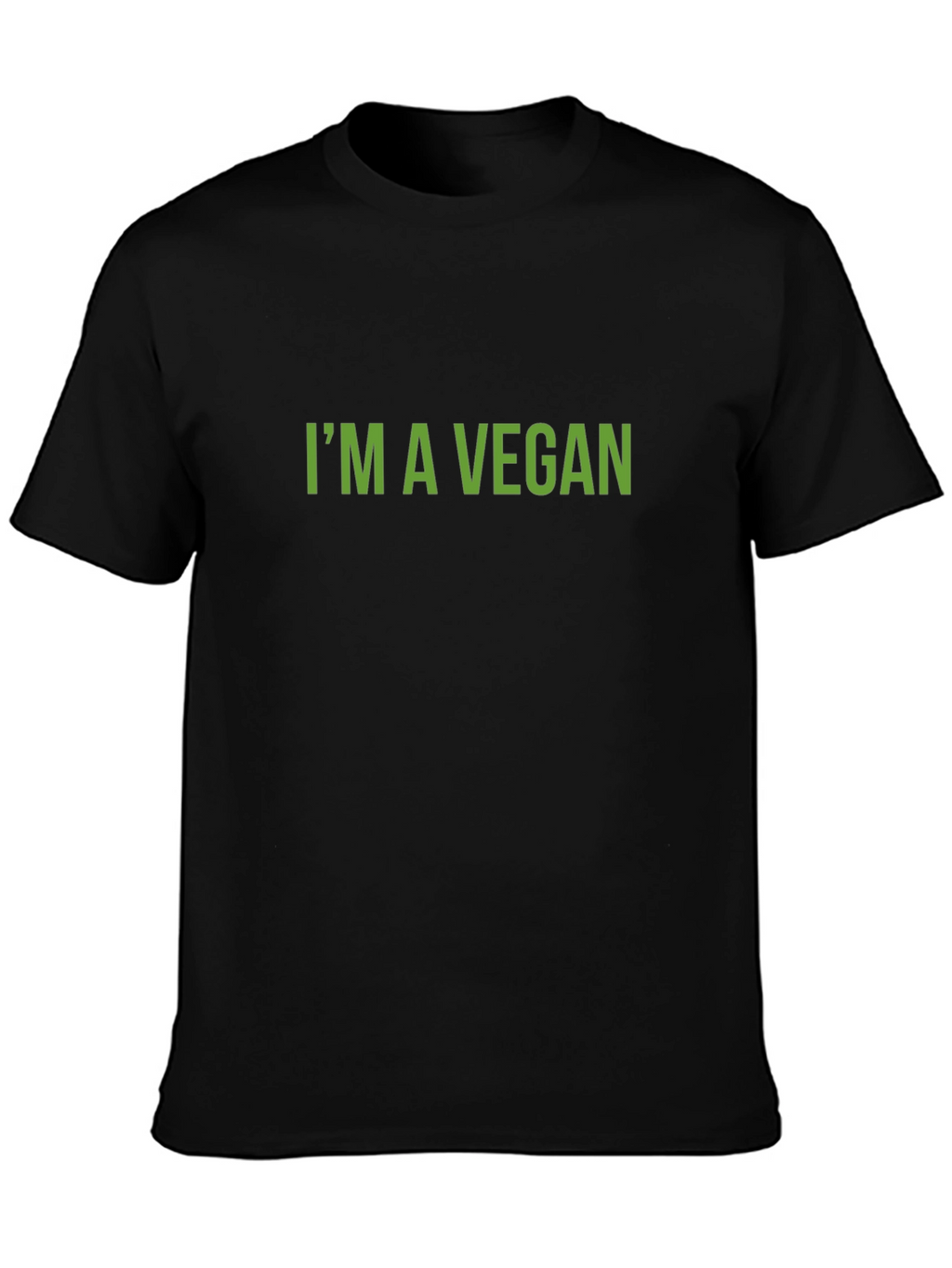 Vegan Statement T-Shirt - Green Text on Black