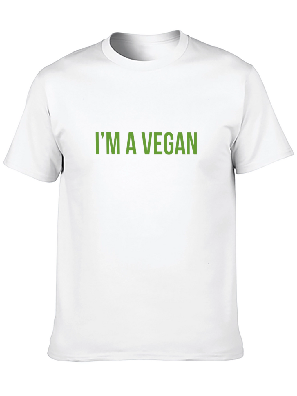 Vegan Statement T-Shirt - Green Text on Black