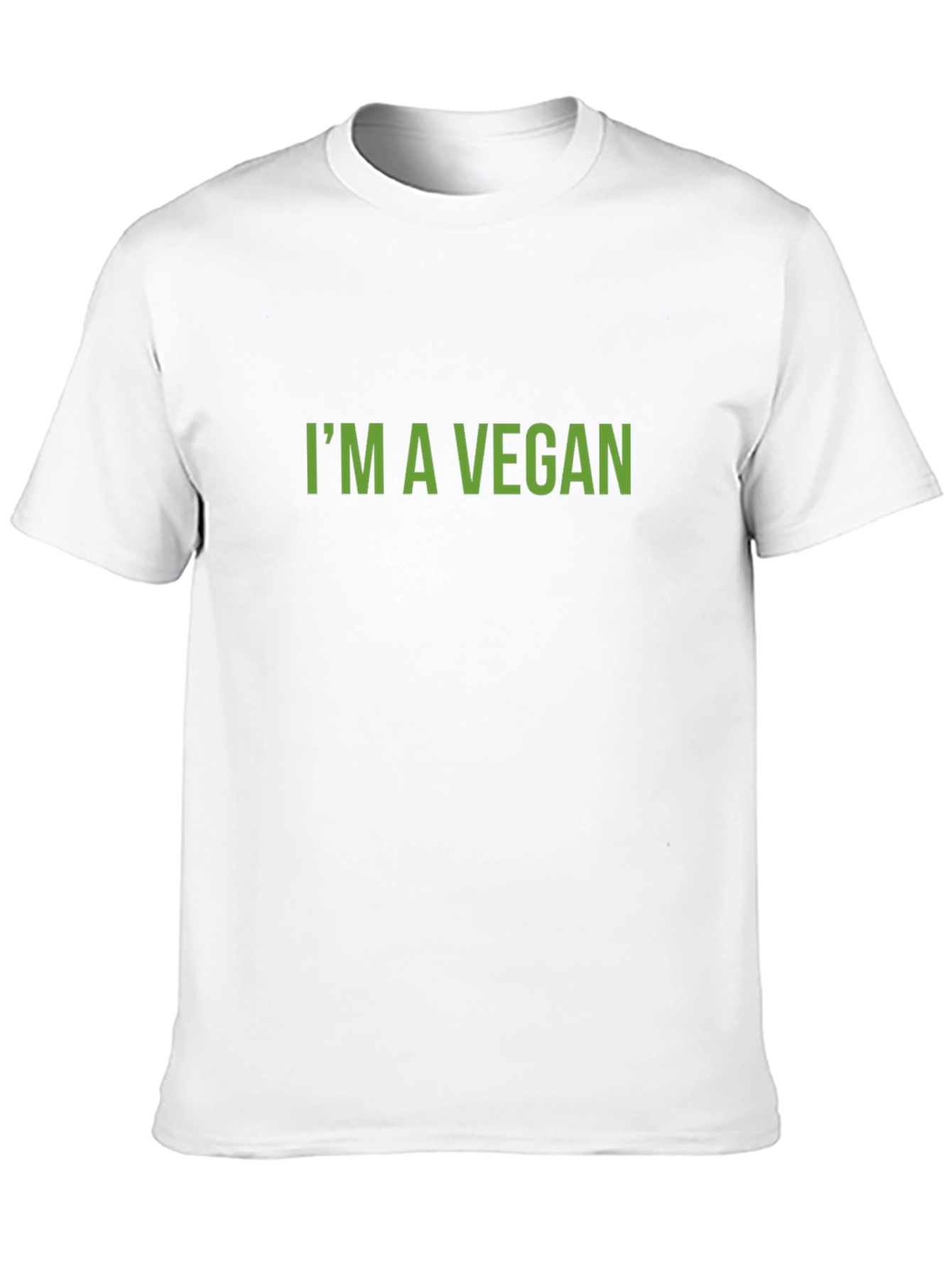 Vegan Statement T-Shirt - Green Text on Black