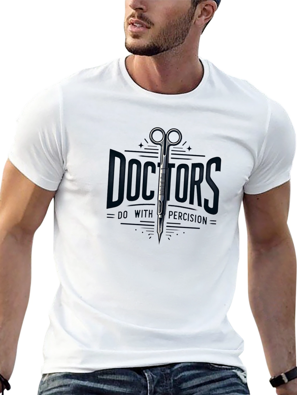 Doctors Precision Black T-Shirt - Medical Theme