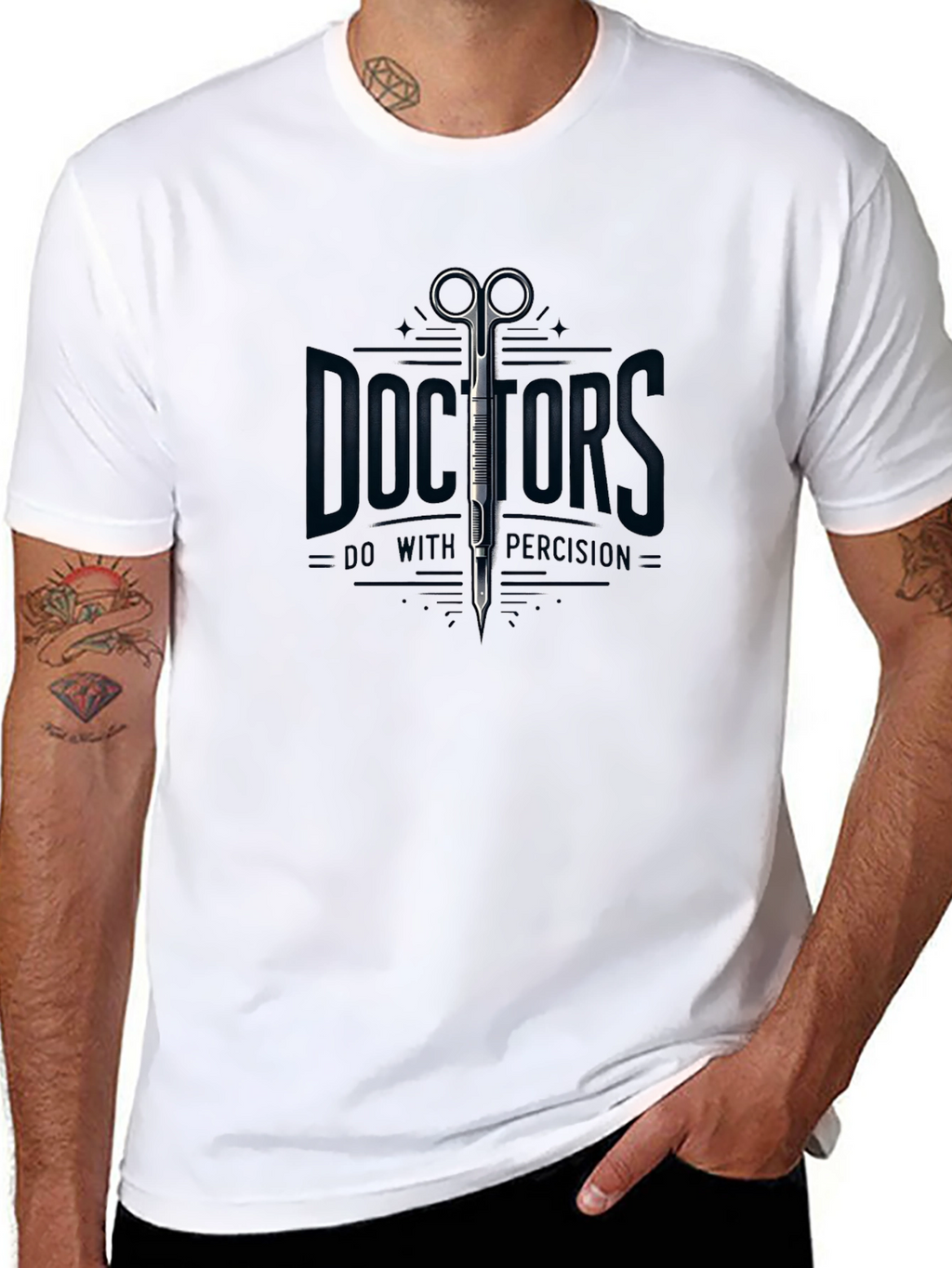 Doctors Precision Black T-Shirt - Medical Theme