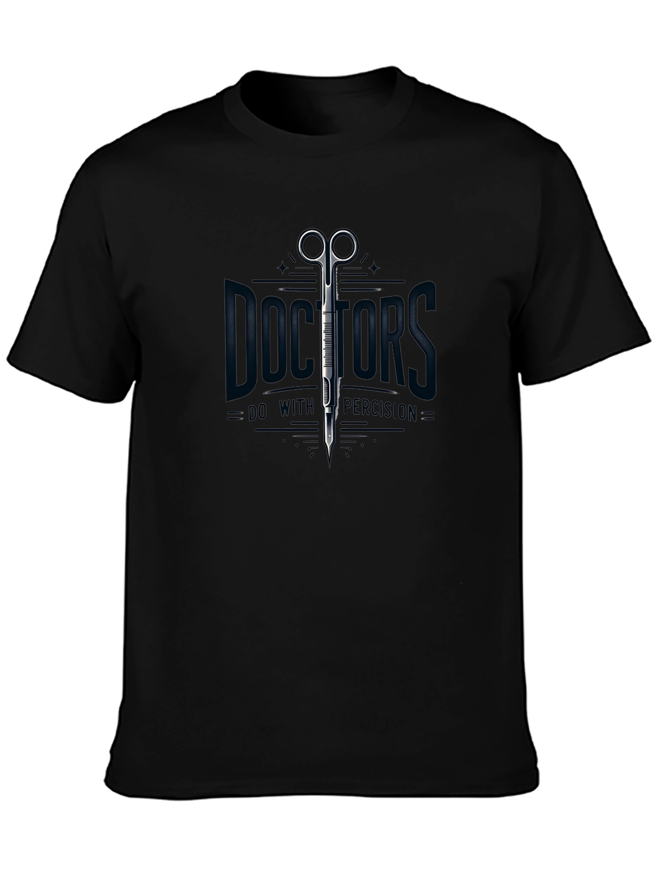 Doctors Precision Black T-Shirt - Medical Theme
