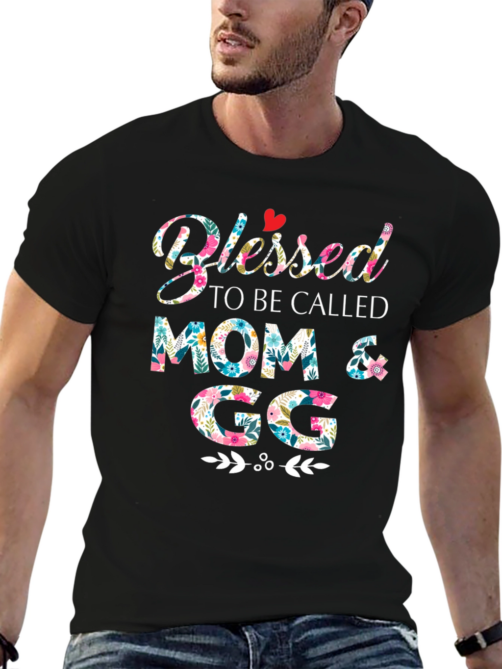 Blessed Mom & GG Floral T-Shirt